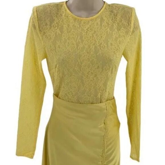 NBD Farah Midi Dress in Yellow Size Large - Picture 3 of 7